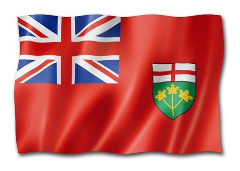 Premium Photo | Ontario province flag canada