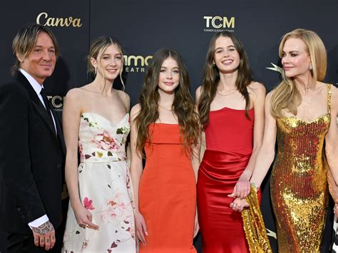 Nicole Kidman and Keith Urban joined by teenage daughters for 1st time