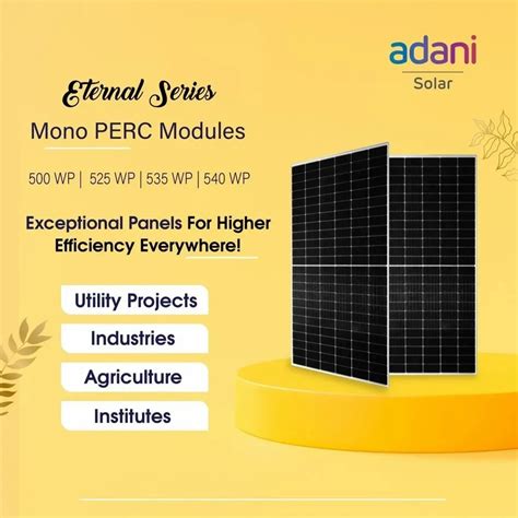 Adani Mono Perc Half Cut Bifacial Solar Panel 1kW 48 V 57 OFF