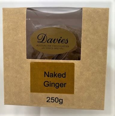 Davies Chocolates Naked Ginger Carton G DL Confectionery