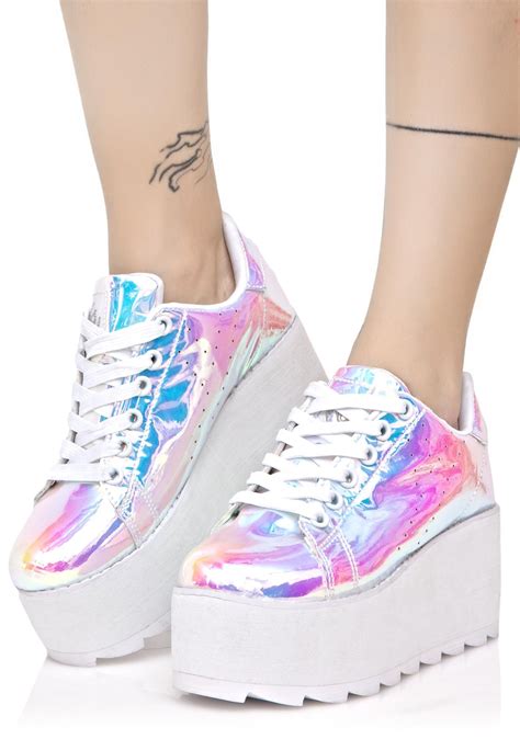 Lala Atlantis Platform Sneakers Holo Galaxy Zapatos Creeper