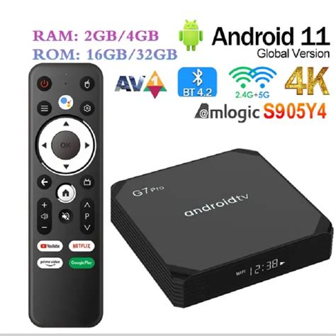 G7 PRO Smart ATV Android 11 TV BOX Amlogic S905Y4 2GB 16GB 4GB 32GB