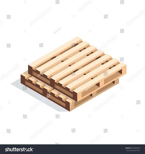 Isometric Wooden Pallets Stack Pallet Isolated Stock Illustration ...