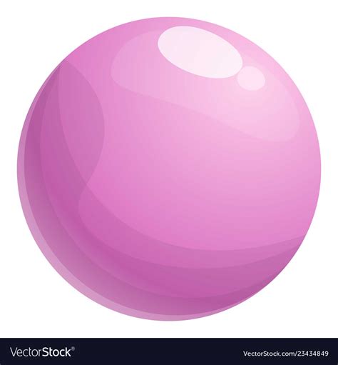 Pink Gum Ball Icon Cartoon Style Royalty Free Vector Image