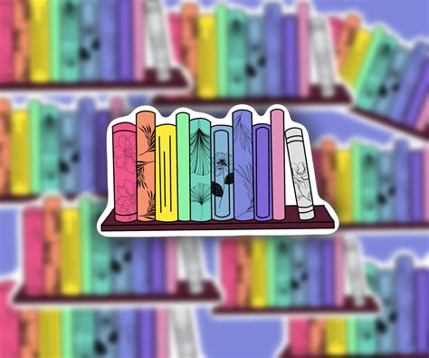 Books, Reading, Bookshelf, Book Stickers, Sticker, Waterproof Stickers ...