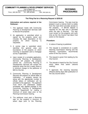 Fillable Online Rcgov REZONING PROCEDURES City Of Rapid City Rcgov