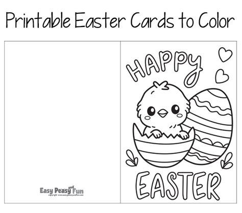 Free Printable Easter Cards To Color Easy Peasy And Fun