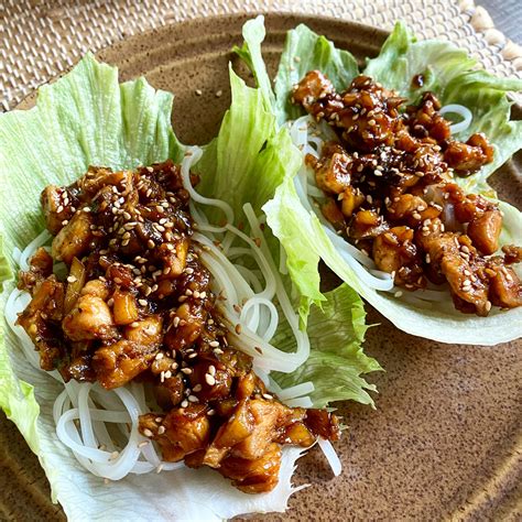 Thai Chicken Lettuce Wraps Kirkscookingandcocktails