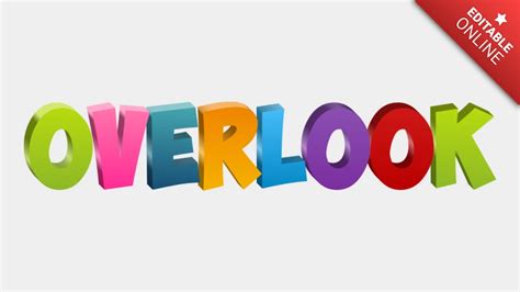 overlook text effect generator