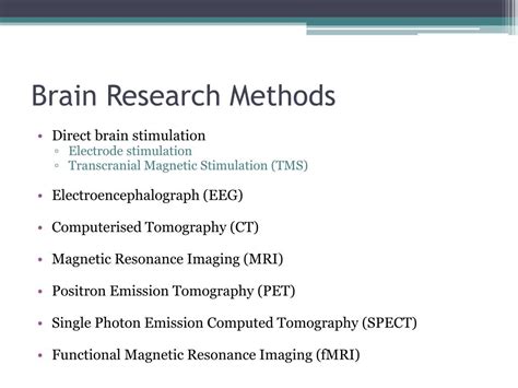 PPT - Chapter 4: The Central Nervous System Part 3 – Brain research ...