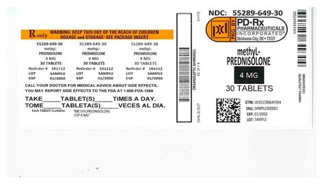 Methylprednisolone Pd Rx Pharmaceuticals Inc Fda Package Insert