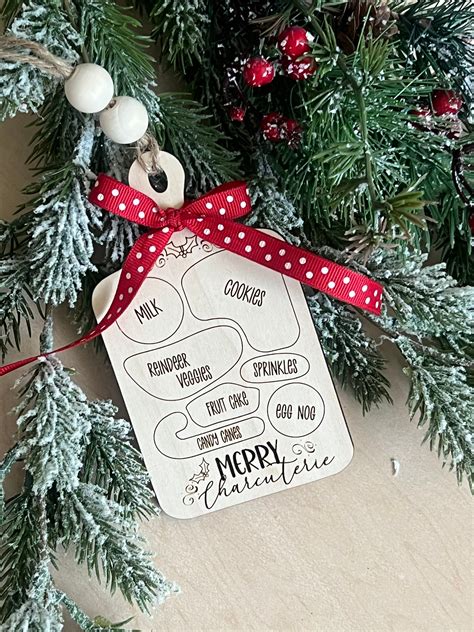 Merry Charcuterie Board Ornament Choose Which Style Santa Or Classic