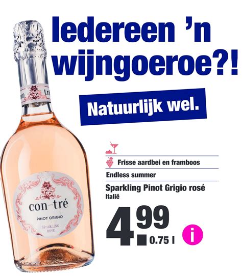 Sparkling Pinot Grigio Ros Itali Liter Aanbieding Bij Aldi