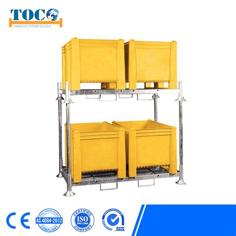 Factory Galvanized Customized Foldable Warehouse Storage Stacking Big