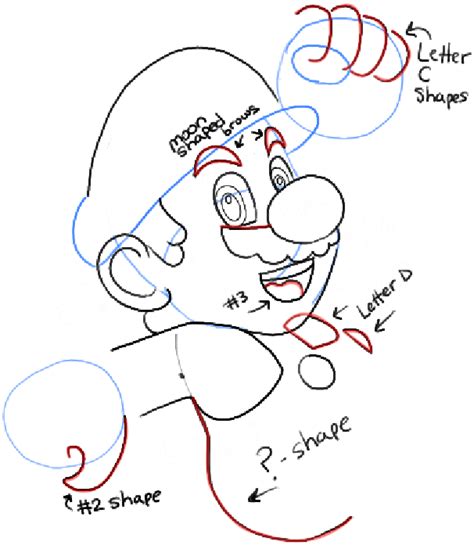 How To Draw Mario From Nintendo Super Mario Bros Drawing Tutorial How