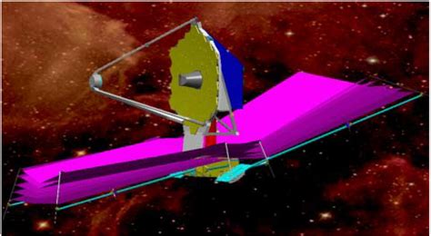 Artist Rendition Of James Webb Space Telescope Showing Heat Shield To