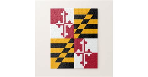 Maryland State Flag Design Accent Jigsaw Puzzle Zazzle