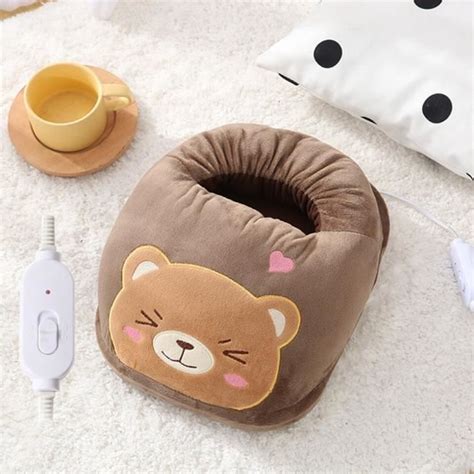 Un Ours Mignon Chauffe Pieds Lectrique Coussin Chauffant