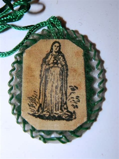 Items Similar To Vintage Scapular Holy Catholic Medallions Holy