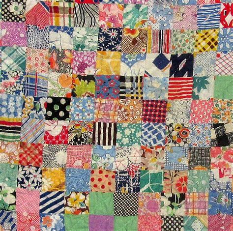 Vintage Patchwork Postage Stamp Quilt Postage Stamp Quilt Scrappy