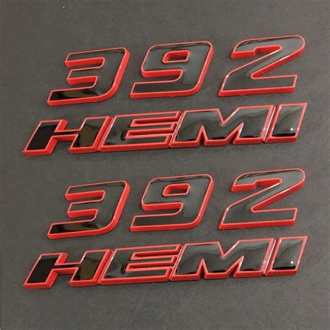 Exterior Accessories Yoaoo 2pcs Oem Black 392 Hemi Emblem 392hemi Badge