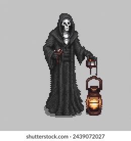 Grim Reaper Pixel Art Stock Photos And Pictures 37 Images Shutterstock