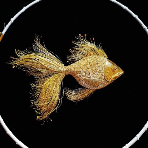 Elena Ciarrocchi On Instagram Goldwork Goldfish Goldworkembroidery