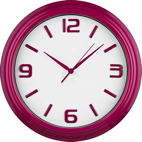 Premier Housewares Round Kitchen Wall Clock Purple My Kitchen Accessories