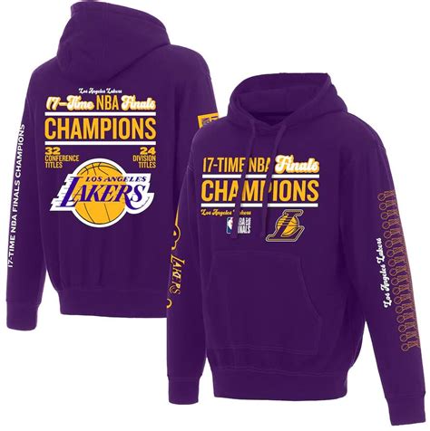 Mens Los Angeles Lakers Purple 17 Time Nba Finals Champions Pullover