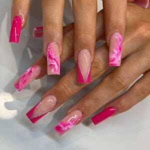 Hot Pink French Tip Nails Make A Bold Statement