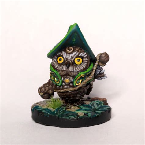 3d Print Of Owlkin Ranger Miniature Pre Supported By Nkornek