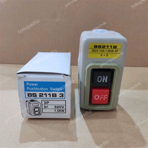 Jual POWER PUSH BUTTON BS 211B 380v 10a 1 5kw 3p Jakarta Barat