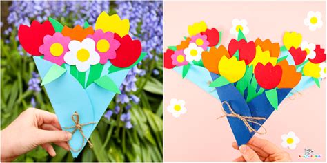 Paper Flower Bouquet Craft Sweet Spring Flower Craft Arty Crafty Kids