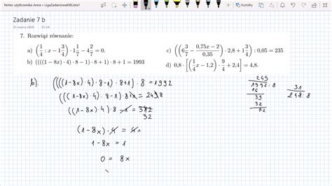 Zadanie 7b Liga Zadaniowa Klasa 6 Lista 3 YouTube