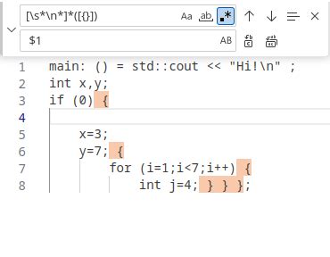 Regex VS Code Regular Expression White Space Including Newlines