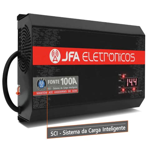 Fonte Carregador Jfa 100a Sci Slim 100 Amperes Bivolt Voltímetro E