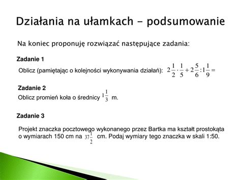 Ppt Działania Na Ułamkach Zwykłych Powerpoint Presentation Free