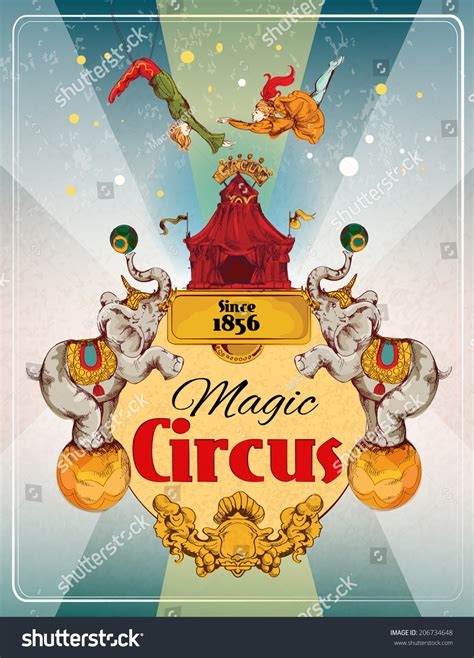 Magic Traveling Circus Tent Fantastic Show Stock Vector Royalty Free