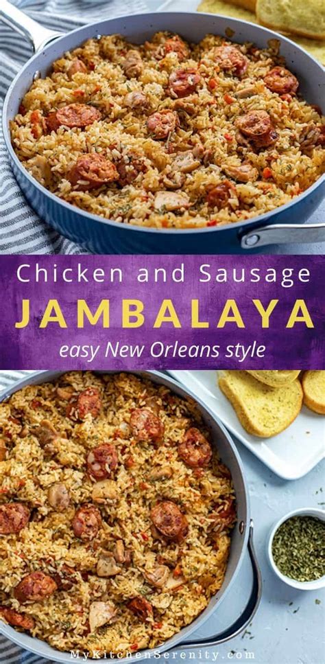 Cajun Chicken and Sausage Jambalaya - My Kitchen Serenity