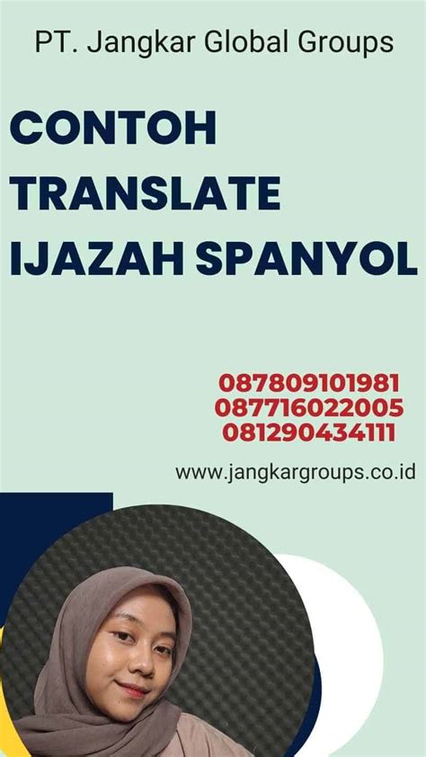 Contoh Translate Ijazah Spanyol Jangkar Global Groups