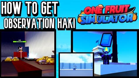 How To Get Observation Haki In One Fruit Simulator Youtube