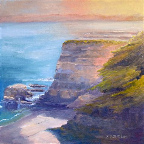 Abstract Rock Cliffs And Water Paintings Water Painting Seascape Art