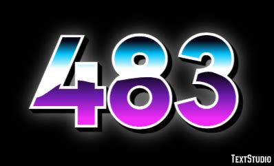 483 Text Effect and Logo Design Number