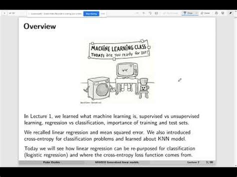 MH4510 Lecture 2 Part 0 Overview YouTube