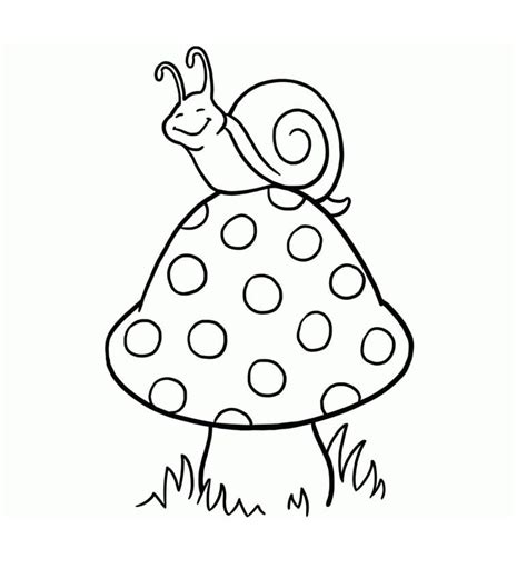 Coloriage Escargot Sur Un Champignon T L Charger Et Imprimer Gratuit