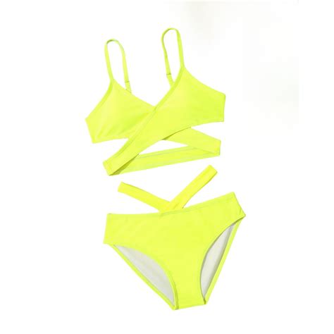 Icvfdpl Baby Girl Swimsuit Bikini Set 2 Piece Bathing Suit Relaxed Fit Holiday Beach Wear 9 10