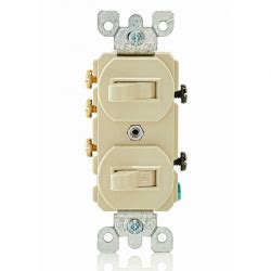 Compra Leviton Interruptor Dúplex 5241 I 120 277V 15A Marfil 5241