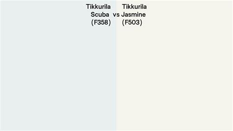 Tikkurila F358 Scuba Vs F503 Jasmine Side By Side Comparison