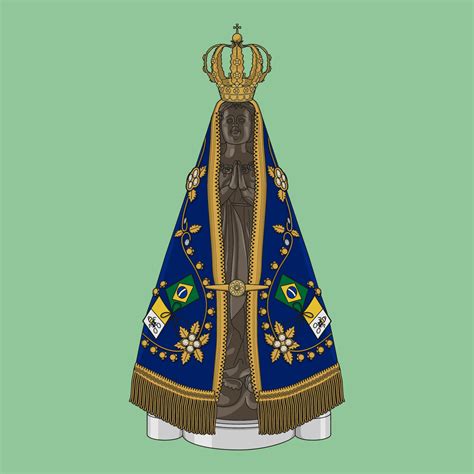 nossa senhora da concepção aparecida ilustração vetorial colorida ...