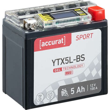 Accurat Sport Sgd Ytx L Bs Batterie Moto Quad Ytx L Bs Gel Ah V